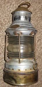 lot 140 image: Antique Nautic Brand Nautical Lantern