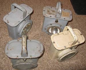 lot 146 image: Lot of WWII US Navy Battery Battle Lanterns