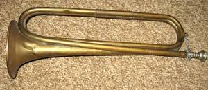 lot 152 image: WWII Era Brass Military Bugle