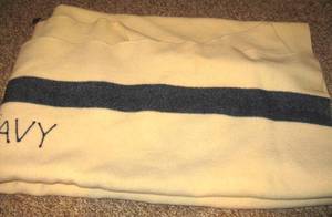 lot 157 image: WWII US Navy Heavy Wool Blanket