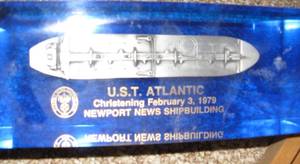 lot 169 image: USN Related Items, Coasters, Ship Christening, Replica Model, etc..