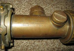 lot 211 image: Early WWII Heavy Brass Submarine Gunsight, Mark 39-4 c1943
