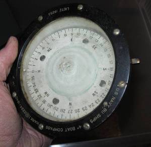 lot 236 image: Box lot of WWII Era Naval Instruments, Telegraph, Compass (as Seen)