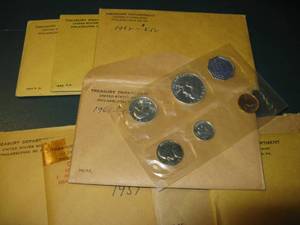 lot 284 image: 9 Philadelphia Proof Sets, 1956-1964