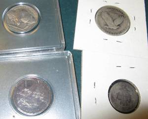 lot 306 image: 4 ANTIQUE US Coins, as Shown