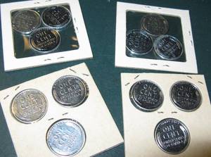lot 307 image: Lot of 12 1943 Steel Pennies, BU