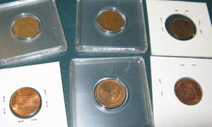 lot 308 image: Lot of Better Lincoln Pennies, as Shown