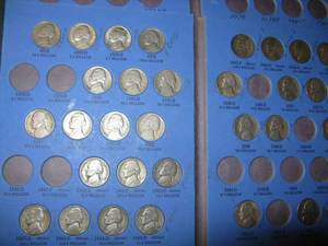 lot 319 image: Collection of Jefferson Nickels 6 Rolls and Books