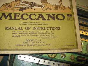 lot 356 image: Antique Meccano Engineering Set, 1916 with Instruction Books