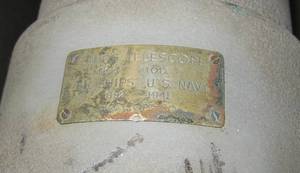 lot 368 image: WWII Ships Telescope, Mk 1, in Metal Case, 1941