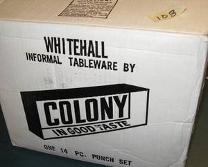 lot 372 image: Whitehall Colony 14 Piece Punch Set, Bowl and Cups