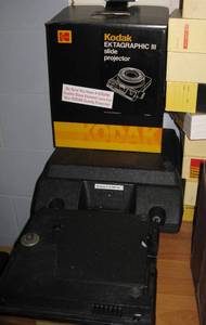 lot 375 image: Large Lot of Vintage Slide Projectors, Carousels, and 8mm Projector