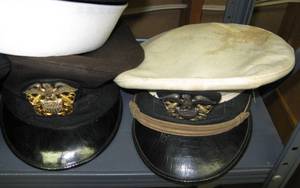 lot 257 image: Lot of WWII Navy and Army Headgear