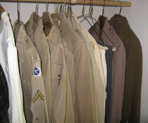 lot 260 image: Lot of WWII 1960s Military Uniforms including Flight Pants, also Box Navy Uniforms