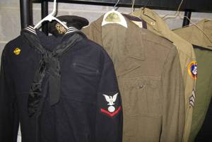 lot 263 image: Lot of WWII Navy and Air Corps Uniforms
