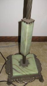 lot 36 image: Vintage Floor Lamp & Tiffany Style Table Lamp