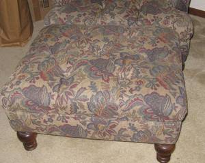 lot 47 image: Sofa, Easy Chair, Ottoman Set