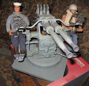 lot 234 image: LARGE GI Joe Model Navy Anti-Aircraft Gunner W Box
