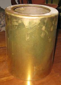 lot 12 image: Heavy Brass Muzzle Cover, LHA Class Amphibious Assault Vehicle