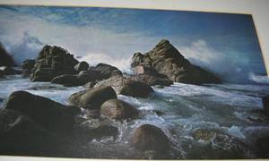 lot 13 image: Matted and Framed Print, Lake Superior Storm