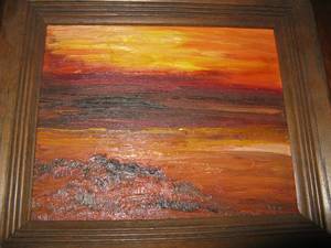 lot 15 image: Framed Original Oil Painting The Earth is the Lords by Virginia Potter 1967