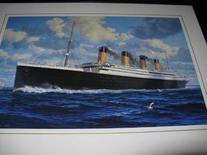 lot 22 image: &nbspFramed Titanic Print by Ken Marshall