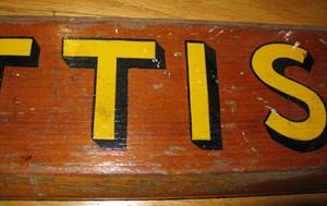 lot 61 image: Antique Hand Painted Ship Name Plaque - DITTISHAM