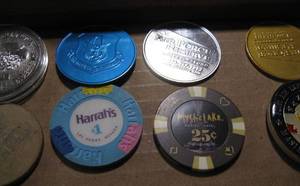 lot 79 image: Lot of Military Challenge Coins and Casino Tokens