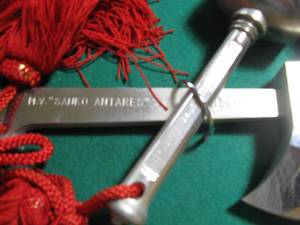 lot 81 image: Presentation Ship Christening Hammer and Axe in Box