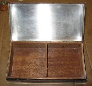 lot 90 image: Silverplate Presentation Box From the Officers Naval Air Station Pensacola
