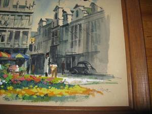 lot 94 image: Vintage Framed Watercolor on Board, Signed Blaine Rowe