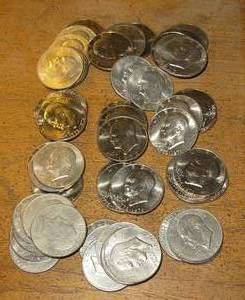 lot 122 image: Lot of 60 Eisenhower Dollars