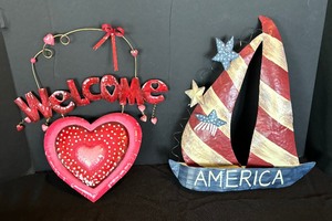 lot 72 image: Variety of Holiday Decorative Items including Valentines Day and Christmas Items