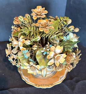 lot 99 image: Jane Hutcheson Designed for Gorham Enamel Floral Arrangement