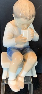 lot 115 image: Royal Copenhagen Bing and Grndahl Porcelain Figurine Victor # 1713