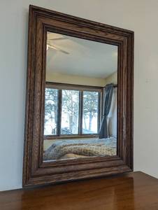 lot 10 image: Vintage Mirrored Wood Mediterranean Style Dresser