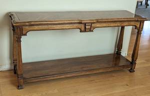 lot 26 image: Vintage Wood Console Table