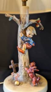 lot 149 image: Pair of Vintage Hummel Porcelain Figurine Table Lamps