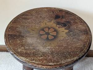 lot 162 image: Vintage Painted Wood Stool