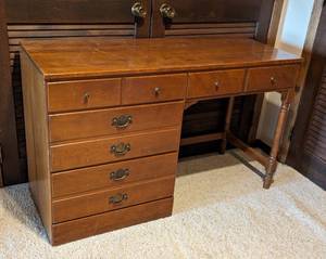 lot 178 image: Vintage Ethan Allen Wood Desk