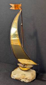 lot 169A image: DeMott Copper Brass Sailboat Sculpture