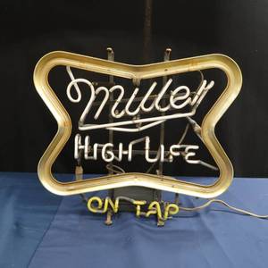 lot 6 image: MILLER HIGH LIFE NEON SIGN