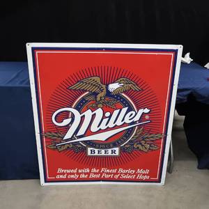 lot 43 image: MILLER BEER SIGN