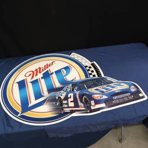 lot 45 image: MILLER LITE NASCAR SIGN