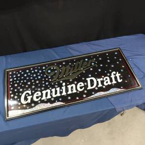 lot 48 image: MILLER GENUINE DRAFT FRAMED POSTER
