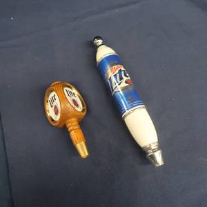 lot 88 image: 2 MILLER LITE KEG TAP HANDLES
