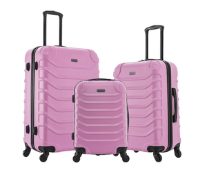 New InUSA Endurance 3-Pc. Hardside Spinner Luggage Set - Pink