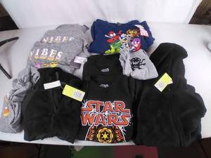 (4) Assorted New Kids T-Shirts and Hoodies (Kids Sizes XS, M, and L)