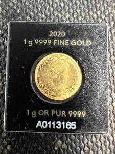 1 GRAM .9999 PURE GOLD 2020 CANADIAN MAPLE LEAF