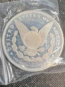 1 TROY OZ .999 FINE SILVER MORGAN DOLLAR DESIGNED ROUND
